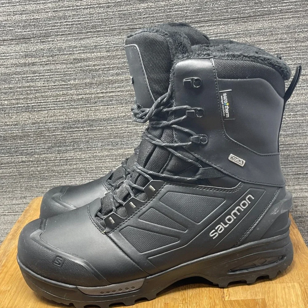 Salomon‎ Toundra Pro CSWP Boot Men 13 Black Waterproof Insulate 381318 Gorpcore